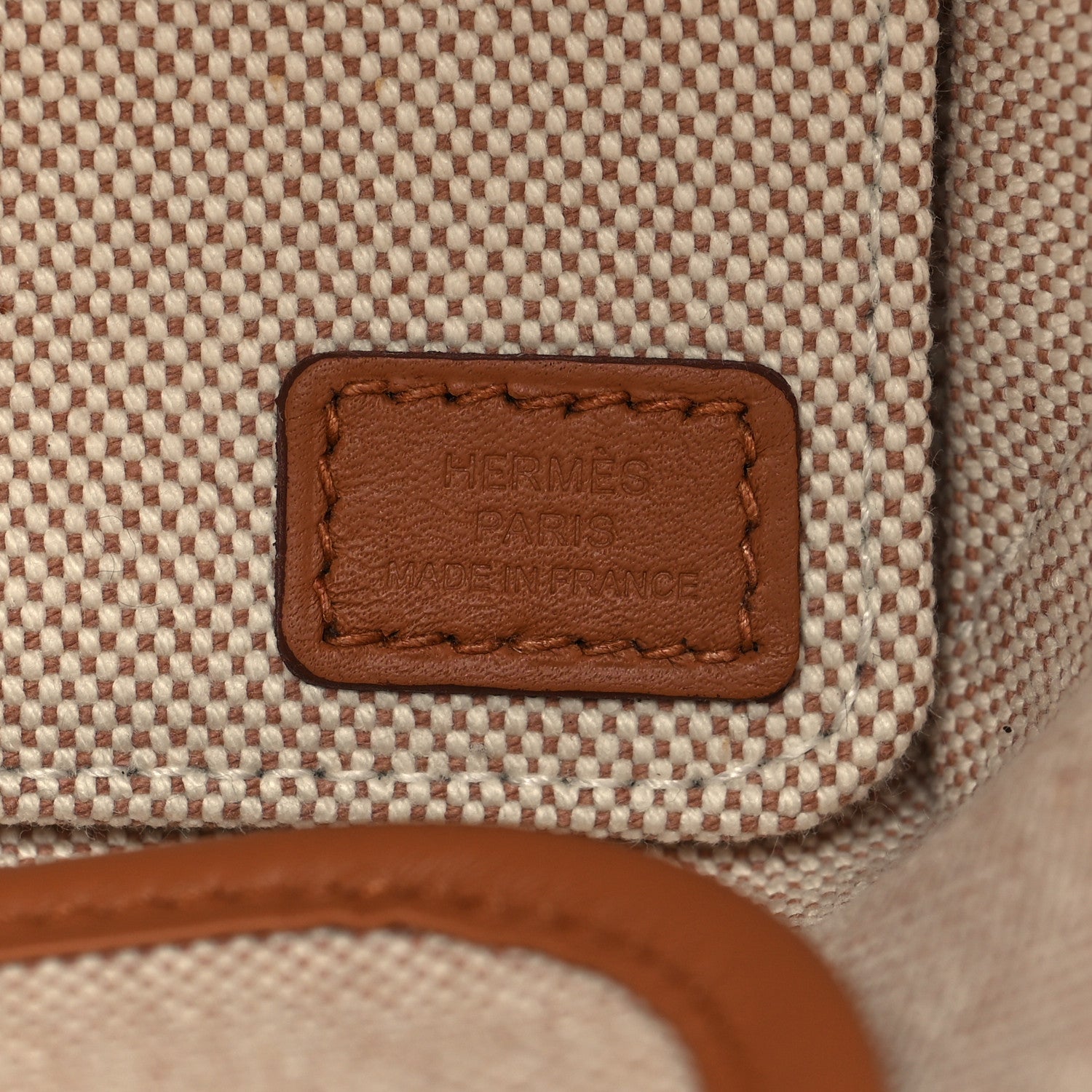 Hermes H Plume Canvas Swift Printed Quadrige au Fil Steeple 25 Bag Gris Beige Ecru Beige Gold 6 of 10