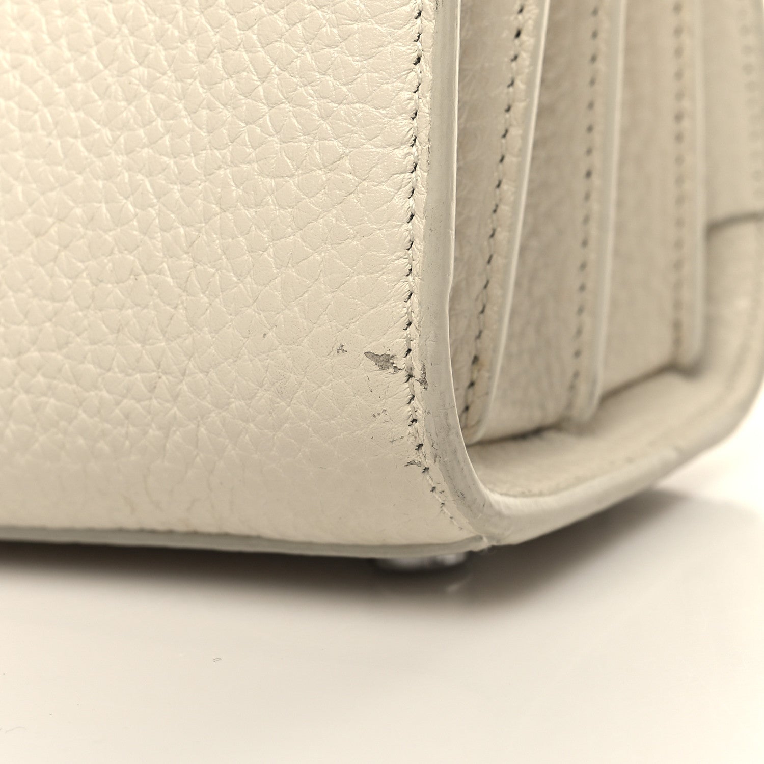 Saint Laurent Grained Calfskin Nano Sac De Jour Dove White 10 of 11