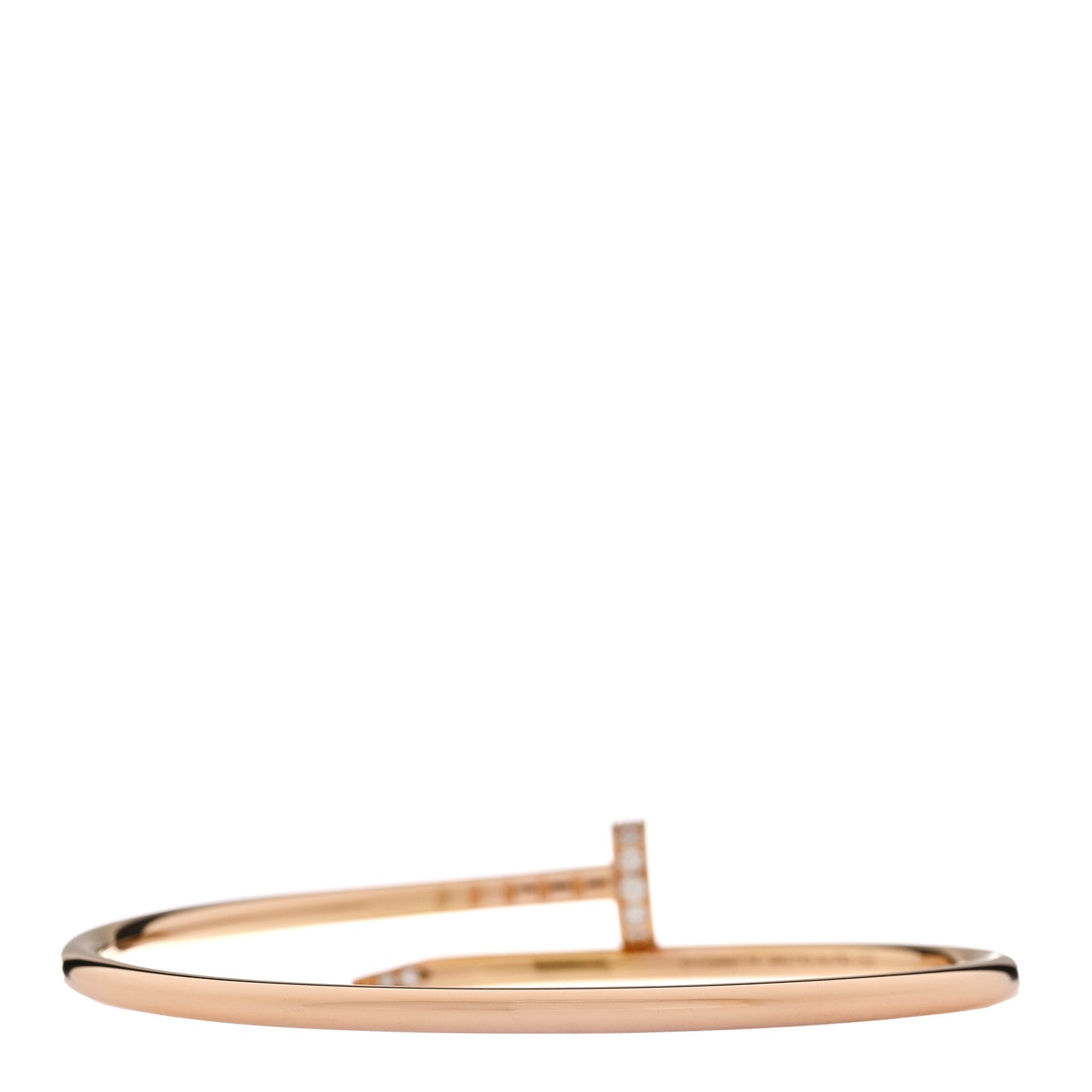 Cartier 18K Pink Gold Diamond Small Juste Un Clou Bracelet 14 3 of 6
