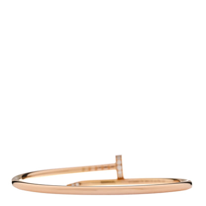 Cartier 18K Pink Gold Diamond Small Juste Un Clou Bracelet 14 3 of 6