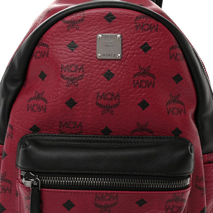 MCM Visetos Small Stark Backpack Burgundy 8 of 10