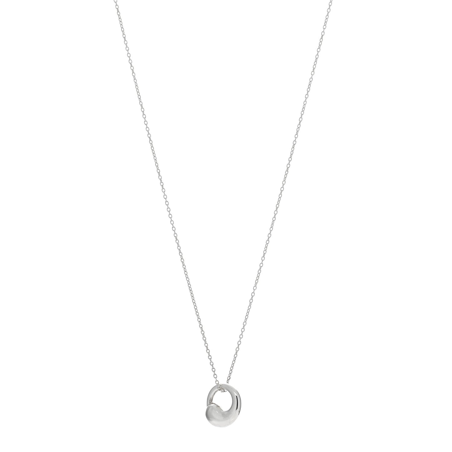 Sterling Silver 12mm Elsa Peretti Eternal Circle Pendant Necklace