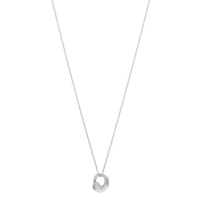 Tiffany Sterling Silver 12mm Elsa Peretti Eternal Circle Pendant Necklace 1 of 4