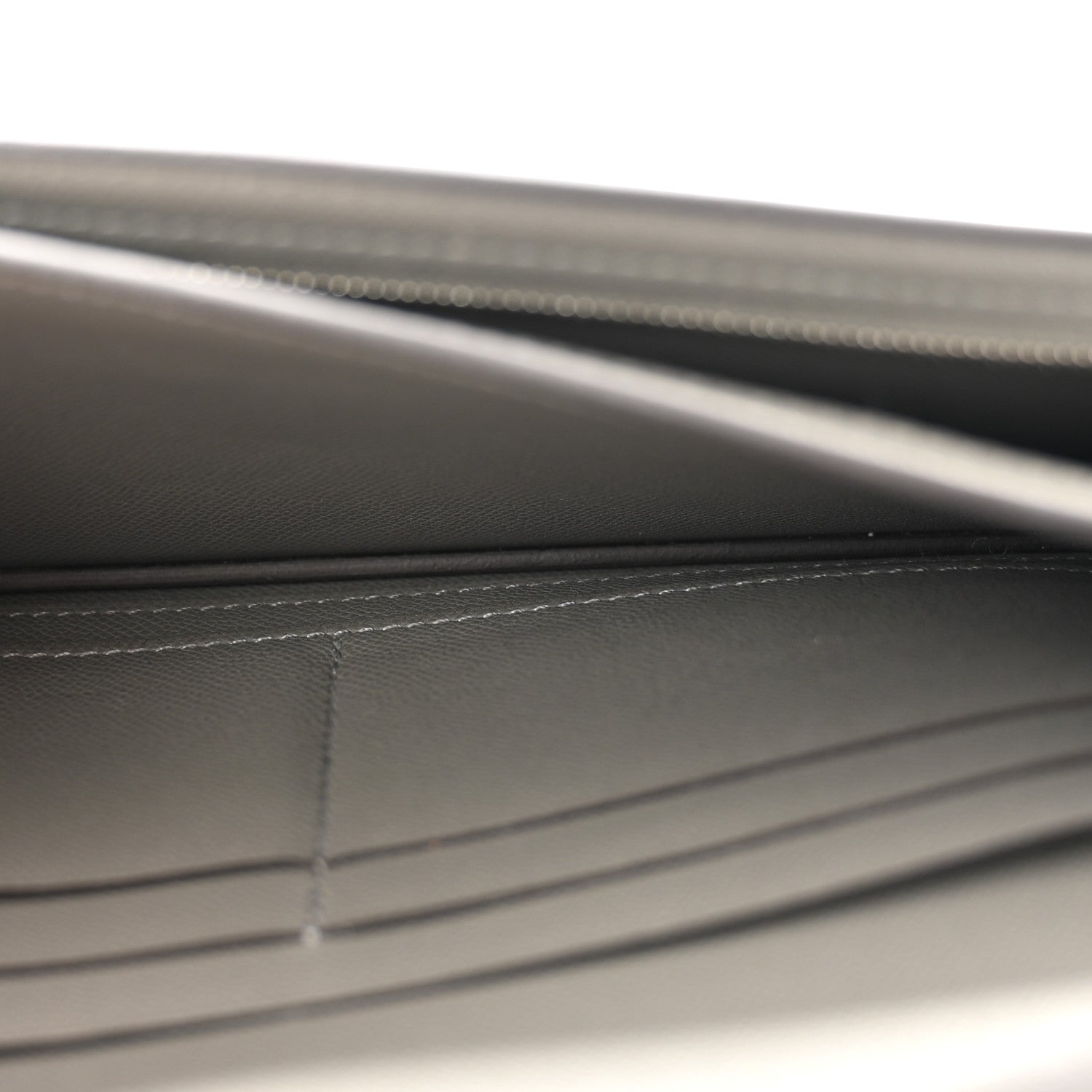 Hermes Madame Calfskin Kelly Pocket Long Wallet Gris Meyer 5 of 9