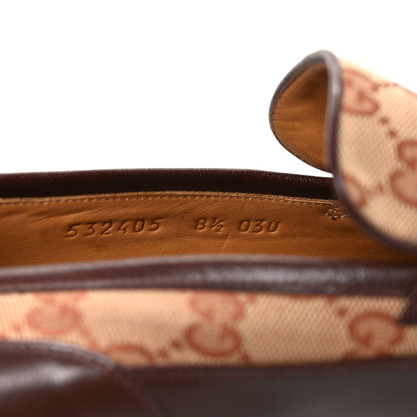 GG Monogram Goatskin Mens GG Loafers 8.5 Brown
