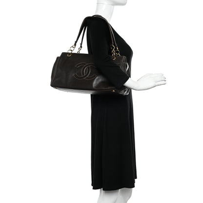 Chanel Calfskin CC Shoulder Bag Brown 2 of 9