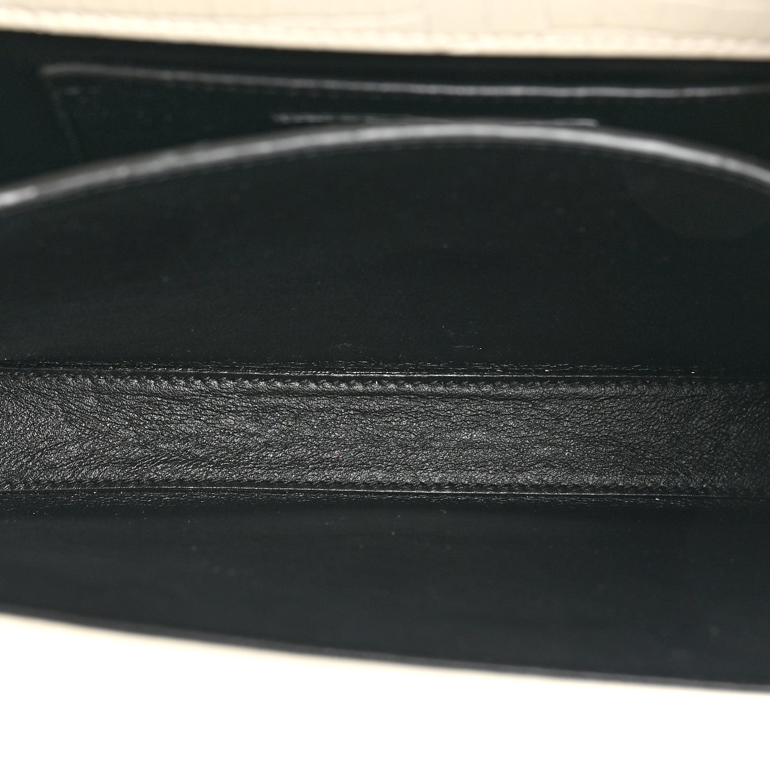 Saint Laurent Crocodile Embossed Mini Classic Monogram Cassandra Top Handle Crema Soft 5 of 11