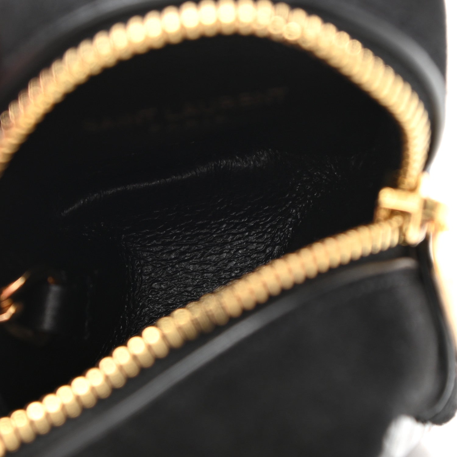 Saint Laurent Suede Patent Crocodile Embossed Jaime Cube Charm Keychain Black 5 of 6