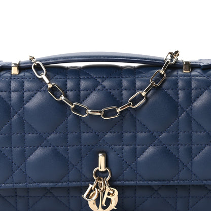 Christian Dior Lambskin Cannage Mini My Dior Bag Deep Ocean Blue 7 of 9