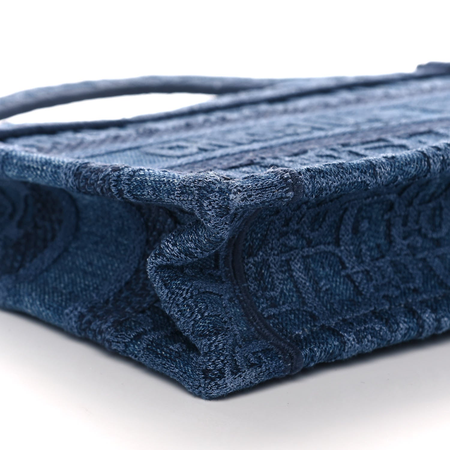 Christian Dior Oblique Denim Mini Book Tote Blue 8 of 10