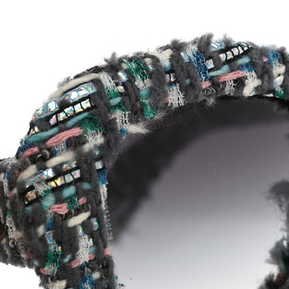 Chanel Tweed Sunglasses 71085 Blue Multicolor 10 of 14