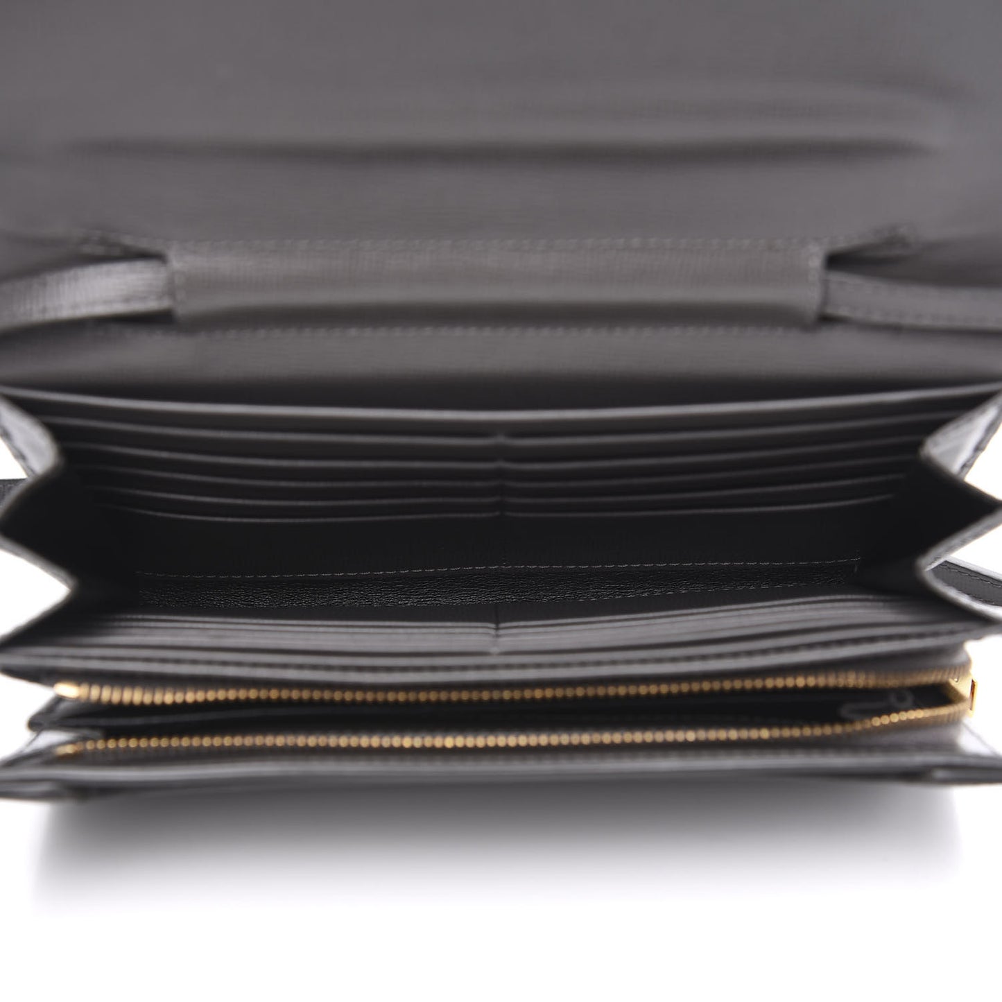 Calfskin Wallet On Strap Light Grey