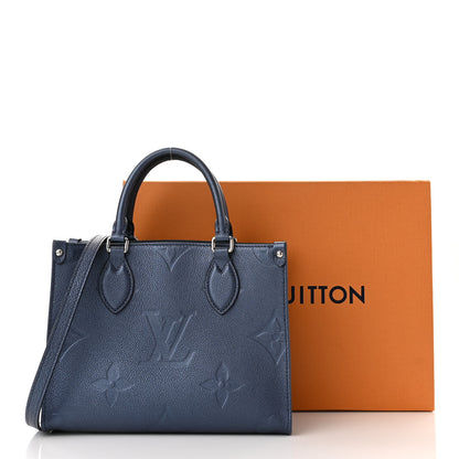 Louis Vuitton Metallic Empreinte Monogram Giant Onthego PM Navy Nacre 10 of 10