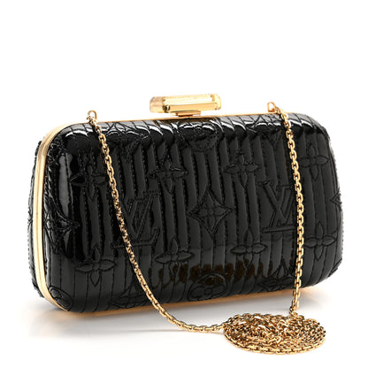 Louis Vuitton Vernis Monogram Motard Minaudiere Clutch Black 3 of 9