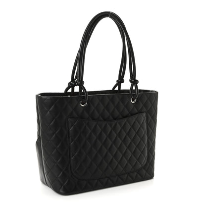 Chanel Calfskin Quilted Large Cambon Tote Black 3 of 10
