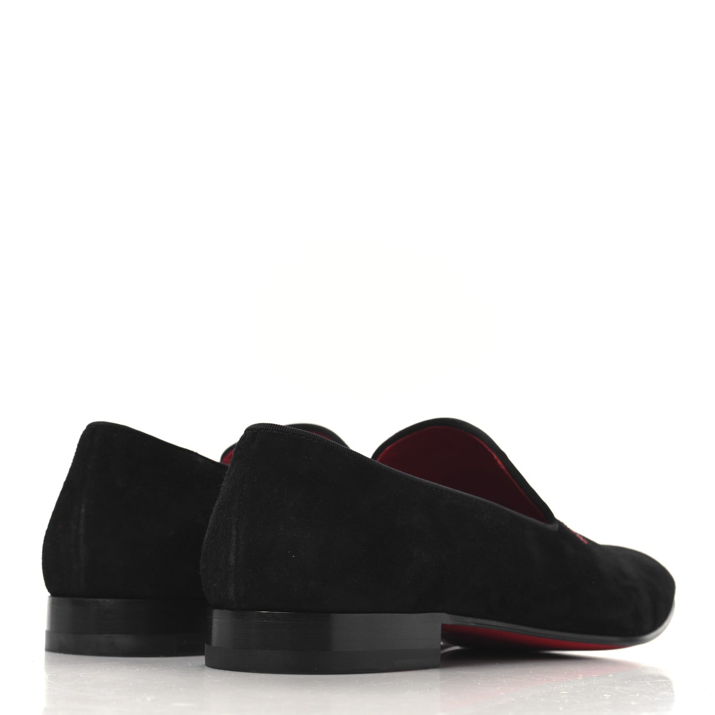 Veau Velours Strass Mens Navy Dandelion Flat Loafers 42.5 Black Loubi