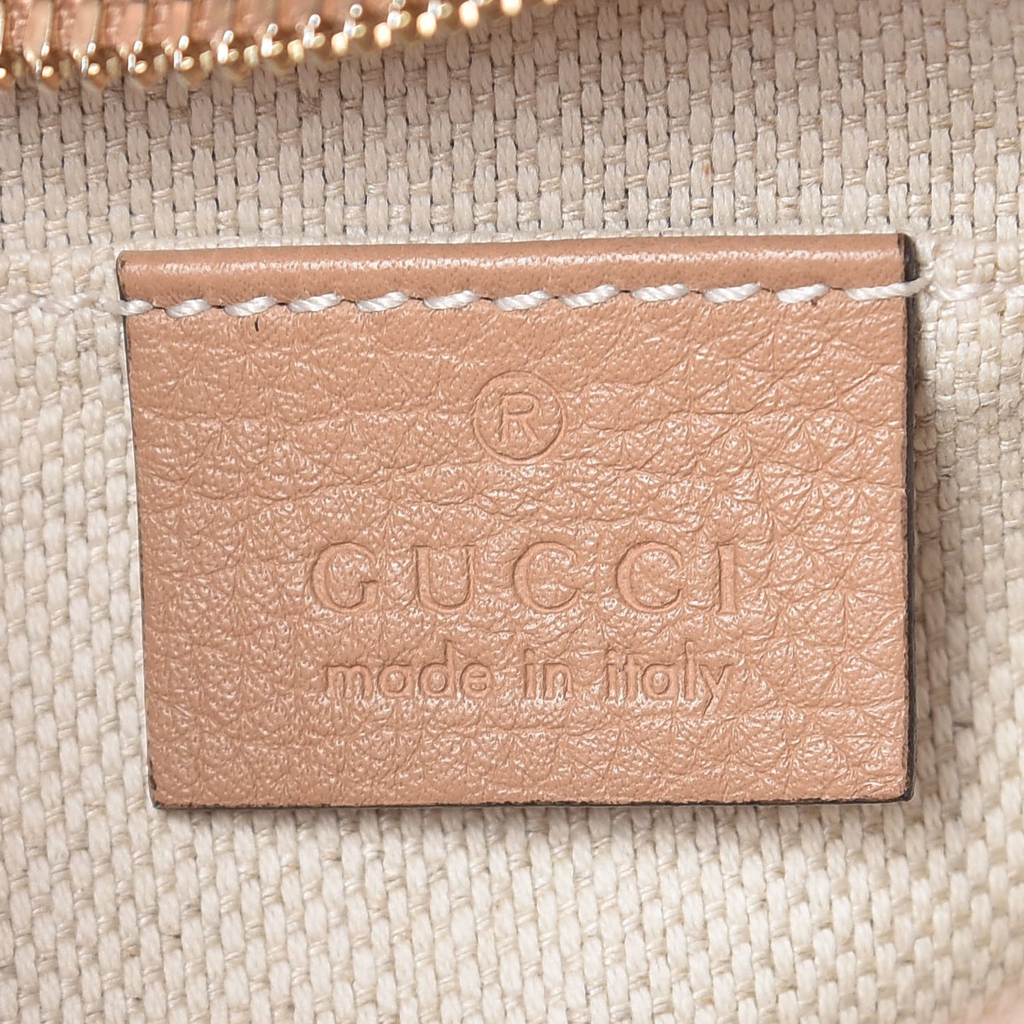 Pebbled Calfskin Small Soho Disco Bag Rose Beige