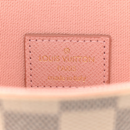 Louis Vuitton Damier Azur Pochette Felicie Chain Wallet Rose Ballerine 7 of 11