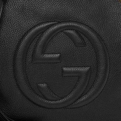 Gucci Pebbled Calfskin Medium Soho Chain Shoulder Bag Black 8 of 10