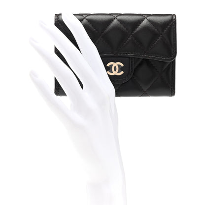 Chanel Lambskin Quilted Flap Card Holder Wallet Dark Brown 2 of 8