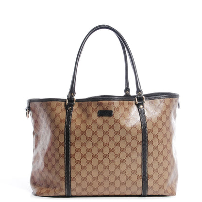 Gucci Crystal Monogram Large Joy Tote Beige Ebony Testa di Moro 1 of 7