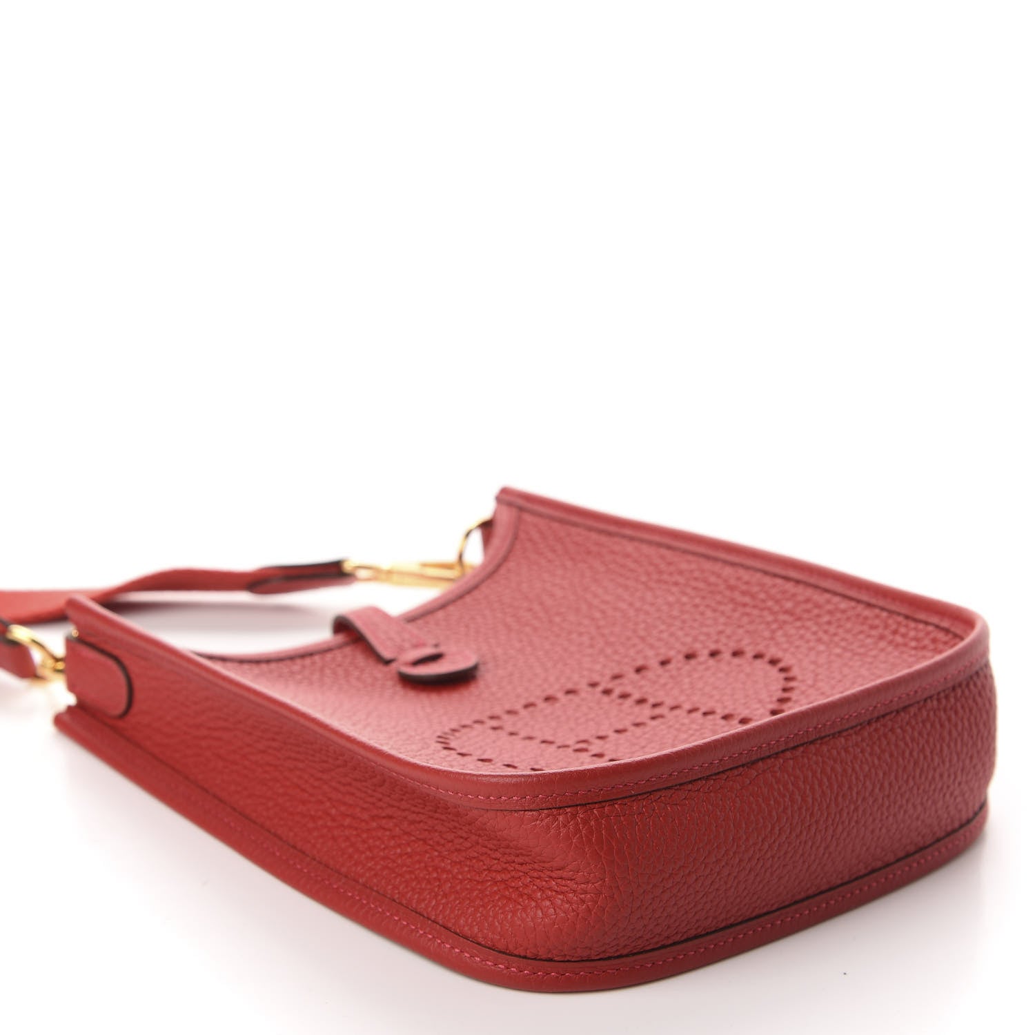 Hermes Taurillon Clemence Evelyne TPM Rouge Casaque 4 of 11
