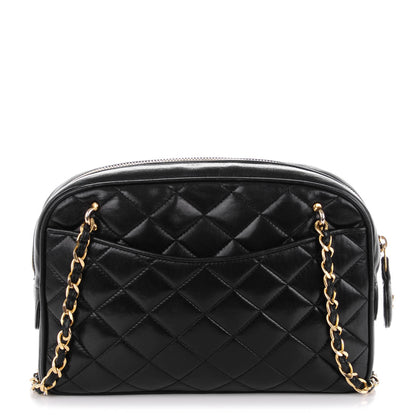 Chanel Lambskin Quilted Camera Case Black 1 of 7