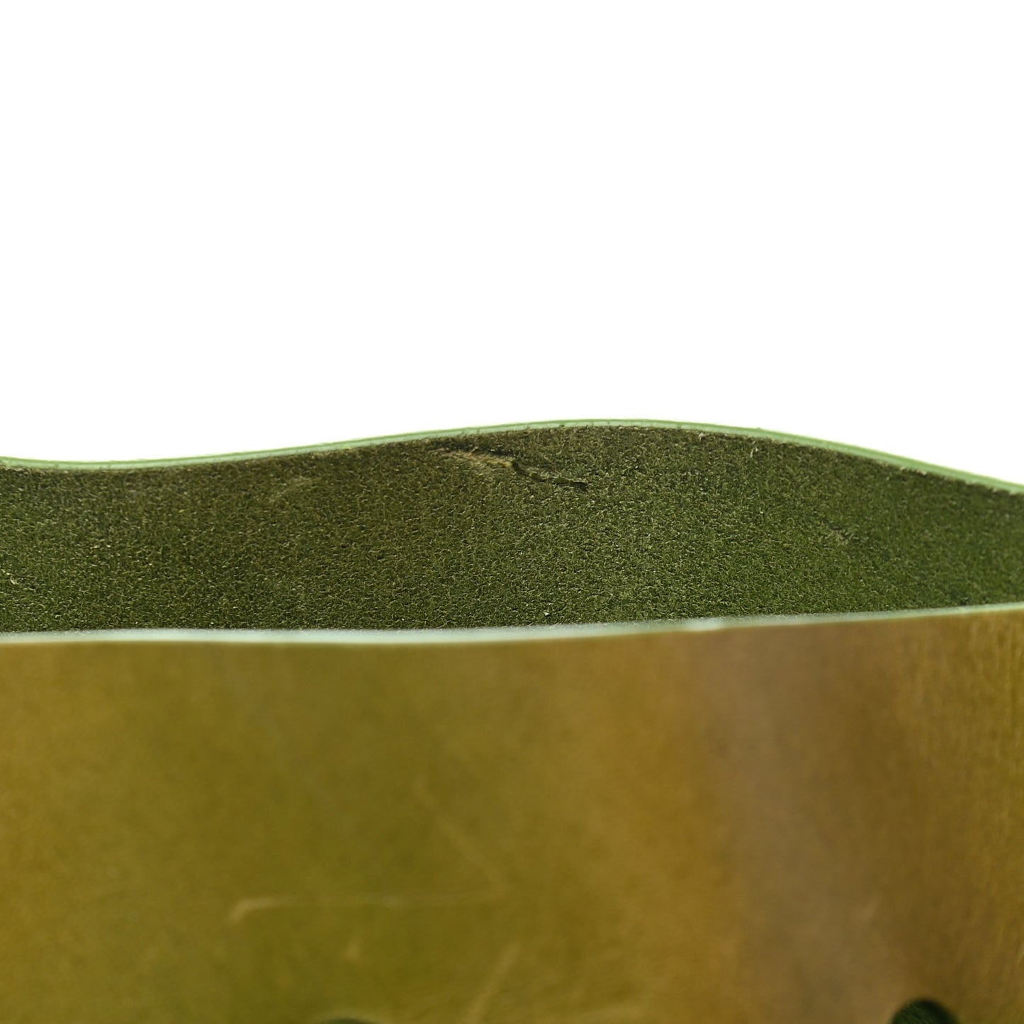 Vegetable Tanned Calfskin Mini Bucket Bag Verde Raw