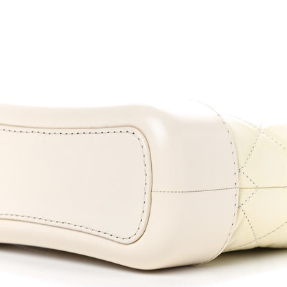 Chanel Aged Calfskin Quilted Small Gabrielle Hobo White 11 of 11