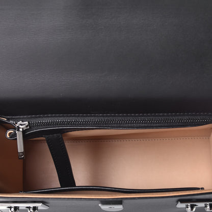 Delvaux Calfskin MM Tempete Satchel Black 6 of 8