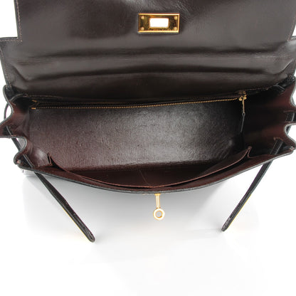 Hermes Box Kelly Retourne 32 Chocolate 23 of 24