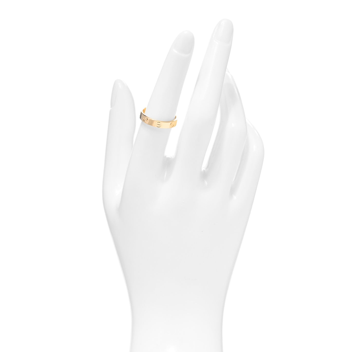 18K Yellow Gold 3.5mm LOVE Wedding Band Ring 54 6.75