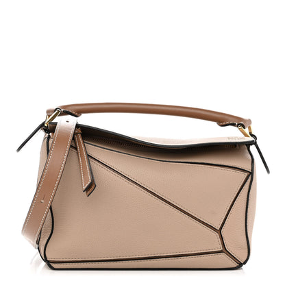 Loewe Grained Calfskin Small Puzzle Bag Sand Mink 1 of 8