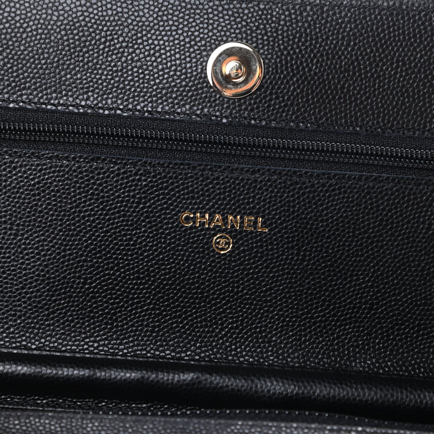 Caviar Quilted Coco Candy Wallet On Chain WOC Black