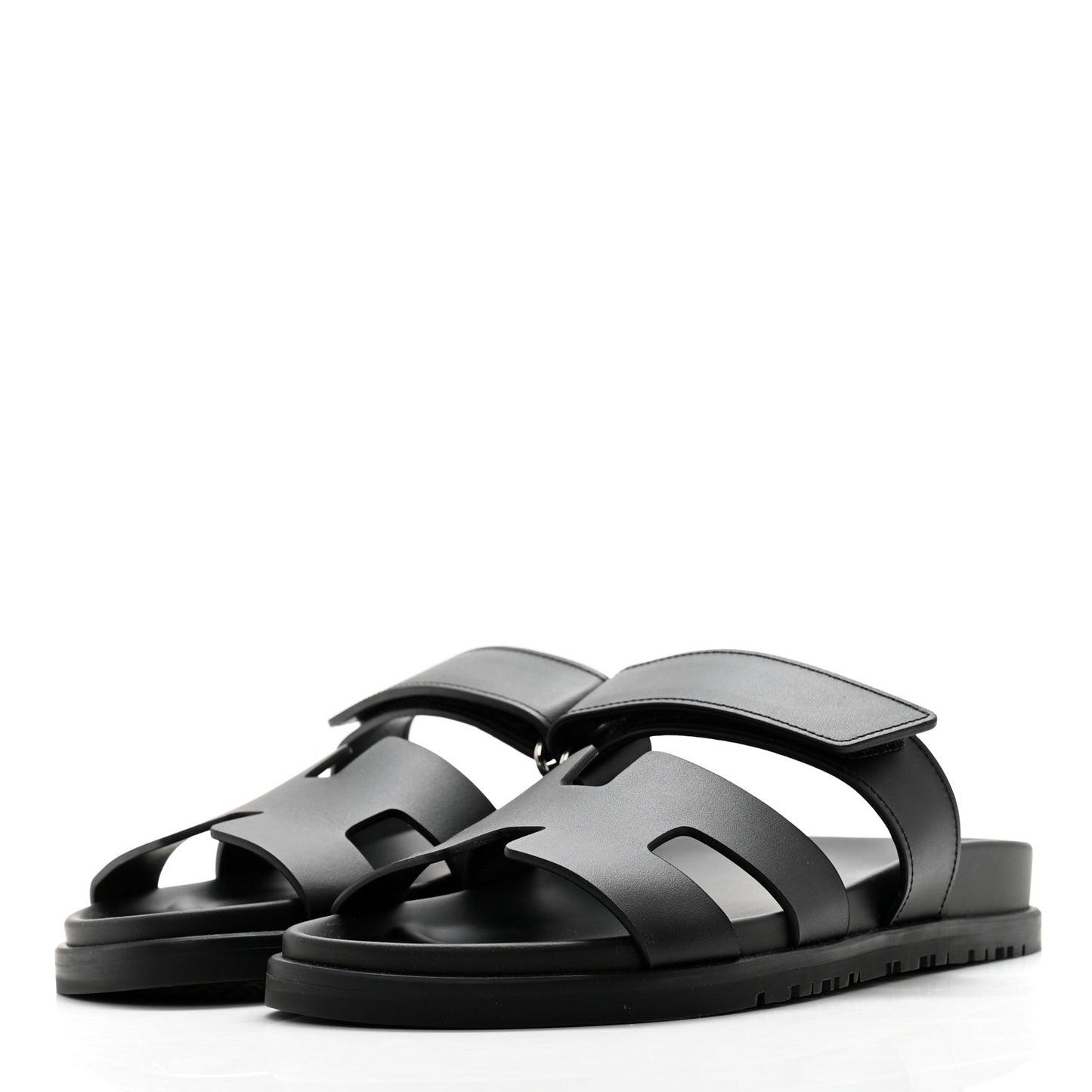 Calfskin Womens Chypre Sandals 36.5 Black