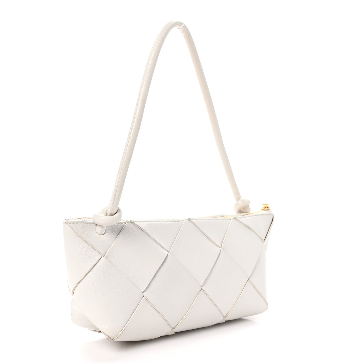 Nappa Maxi Intreccio Exploded Shoulder Bag Chalk