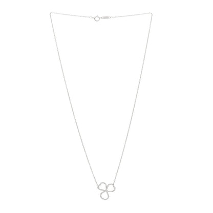 Tiffany Platinum Diamond Small Paper Flowers Pendant Necklace 2 of 4