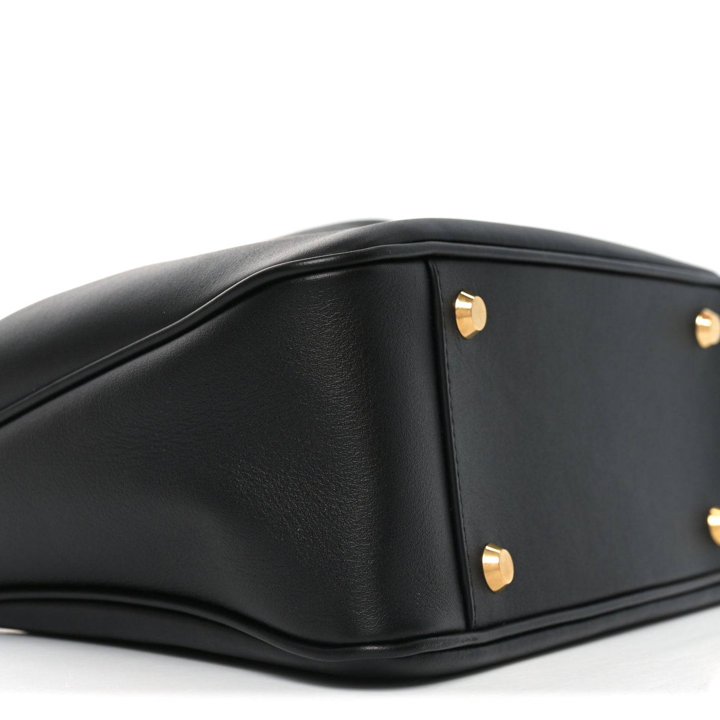 Natural Smooth Calfskin Small Rodeo Hobo Black