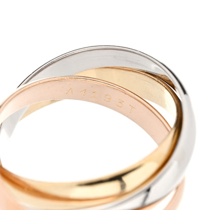 Cartier 18K Pink Yellow White Gold Classic Les Must De Cartier Trinity Ring  54 7 4 of 5