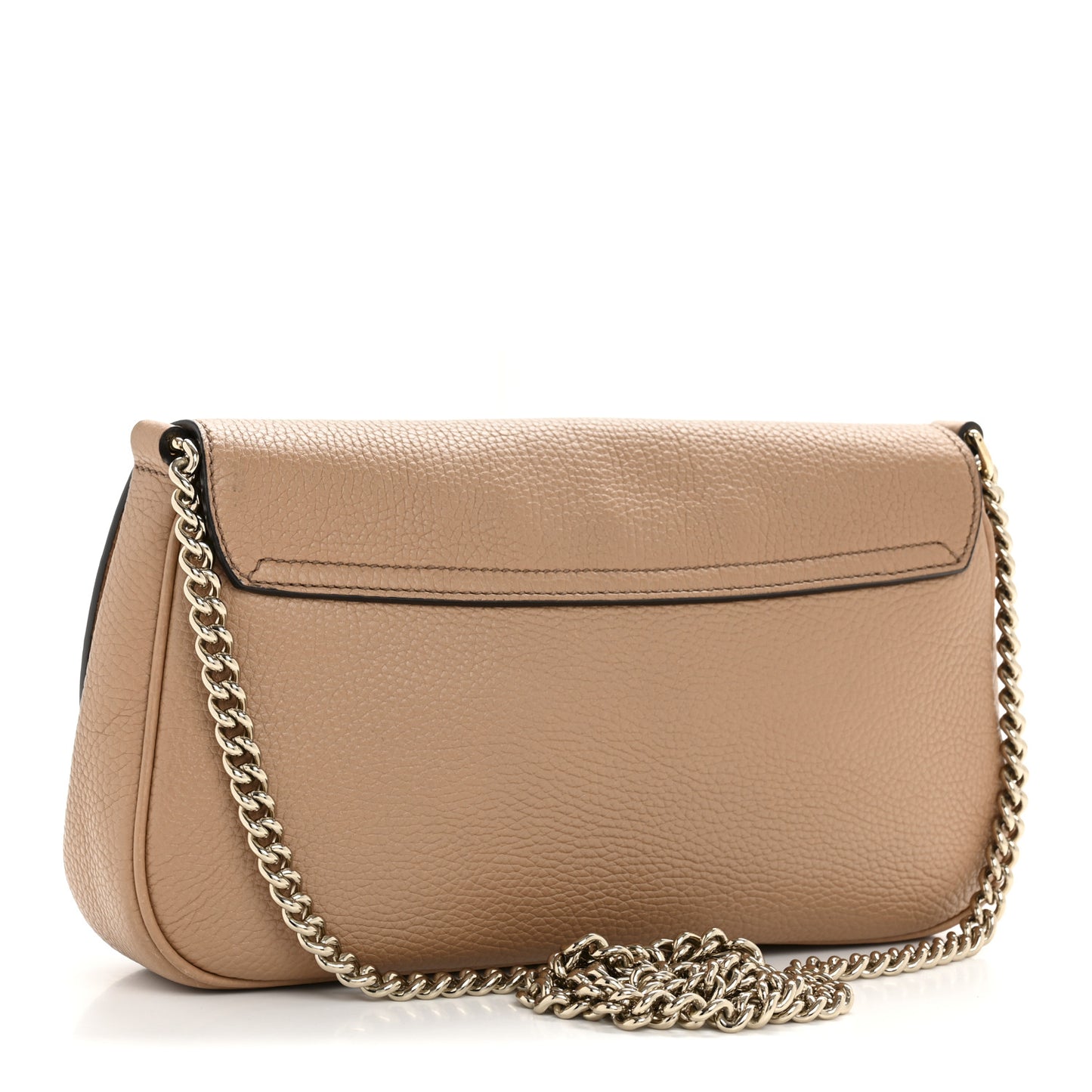 Pebbled Calfskin Medium Soho Flap Crossbody Camelia