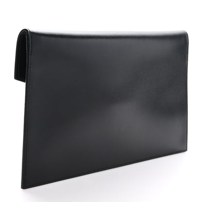 Saint Laurent Smooth Shiny Calfskin Monogram Uptown Pouch Black 3 of 7