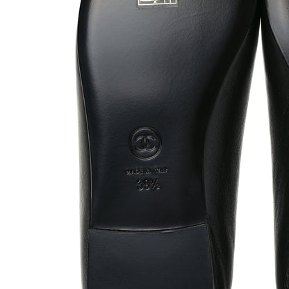 Chanel Lambskin Patent Cap Toe Ballerina Flats 39.5 Black 6 of 9