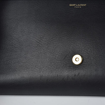 Saint Laurent Calfskin Classic Y Ligne Clutch Black 12 of 14