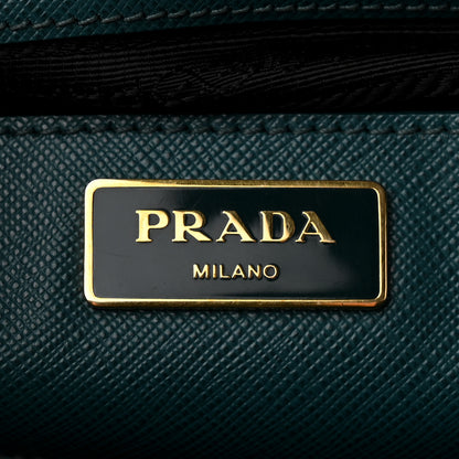 Prada Saffiano Lux Galleria Front Pocket Tote Ottanio Cobalto 6 of 12