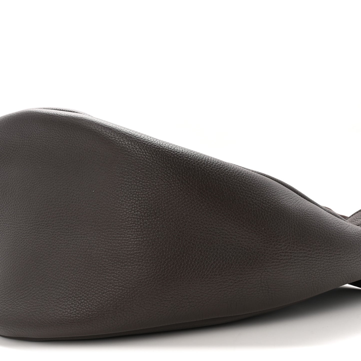 Grained Calfskin Large Slouchy Banana Bag Brunette