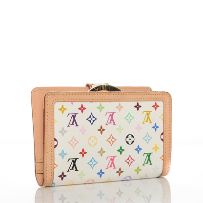 Louis Vuitton Monogram Multicolor French Purse Wallet White 3 of 7