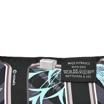 Hermes Silk Story Twilly Black Rose Gris 3 of 4