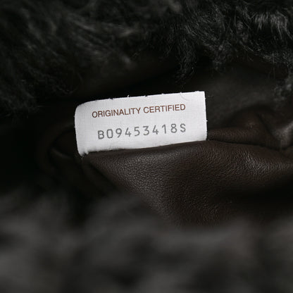 Bottega Veneta Shearling Lambskin The Pouch Chain Black 7 of 10