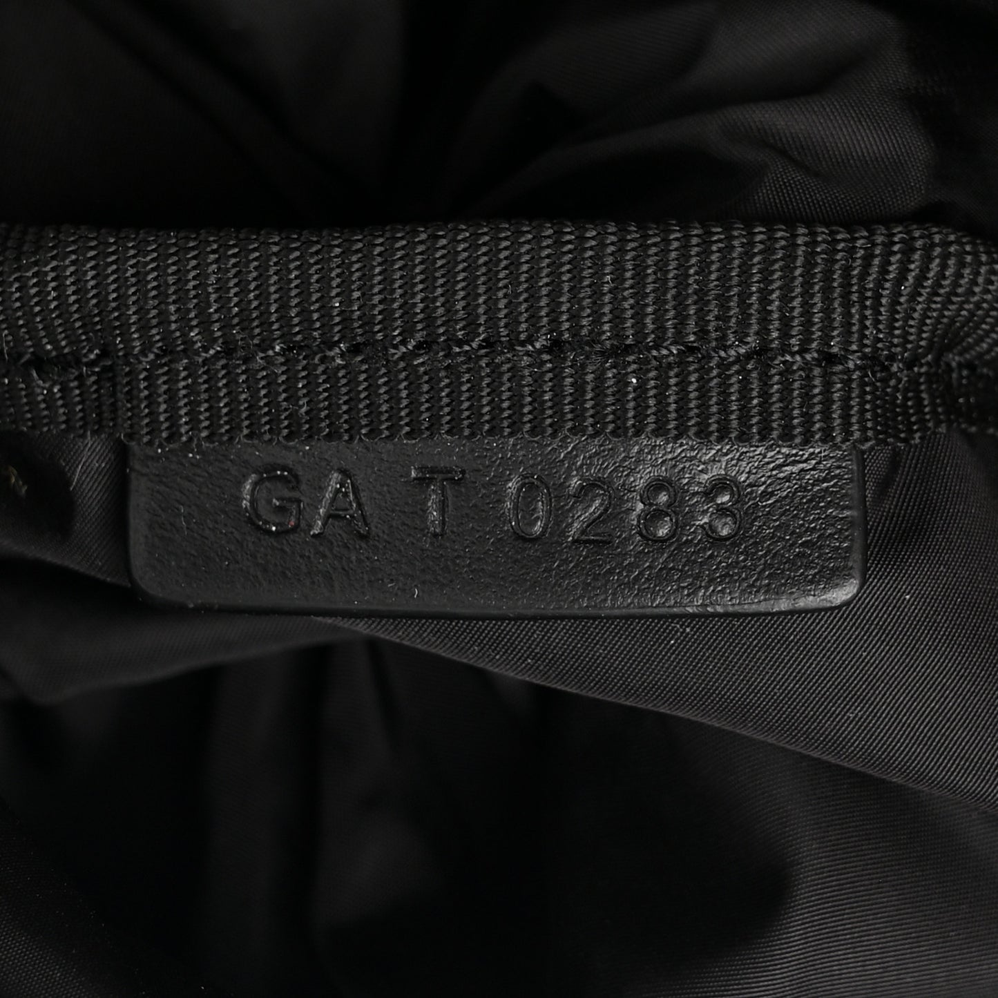 Nylon G-Zip Small Triangle Bag Black
