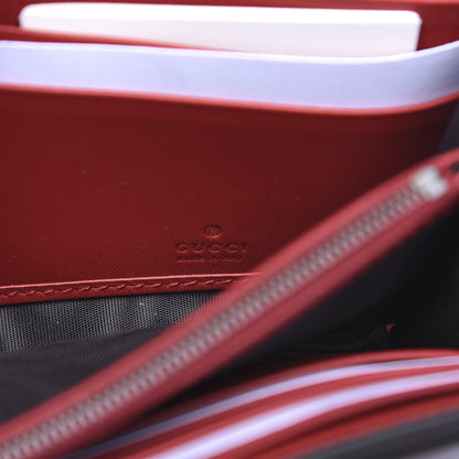 Gucci Calfskin Queen Margaret Flap Wallet Blue Agata Hibiscus Red Mystic White 5 of 7